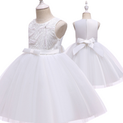 Pearl and Sequin Embroidery Top Princess Party Dress
