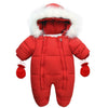 Winter Cotton Baby Romper With Gloves