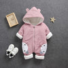 Thick Warm Hooded Baby Rompers