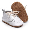 Lace-Up Baby Boy Soft Sole First Walker Leather Shoes